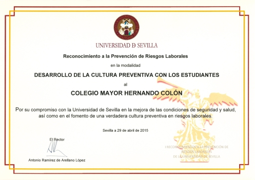 Reconocimiento al desarrollo de la cultura preventiva