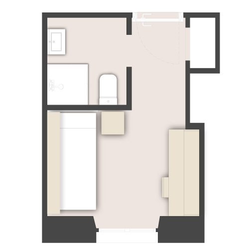 Habitación individual. Plano
